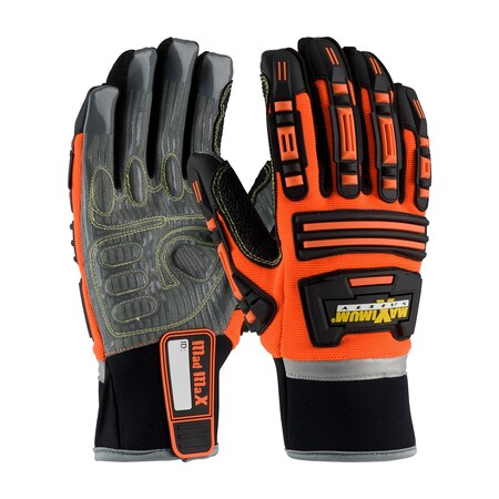 Pip II Synthetic Leather Palm w/ Silicone Grip and Fabric Back - TPR Impact Protection 120-5300/L